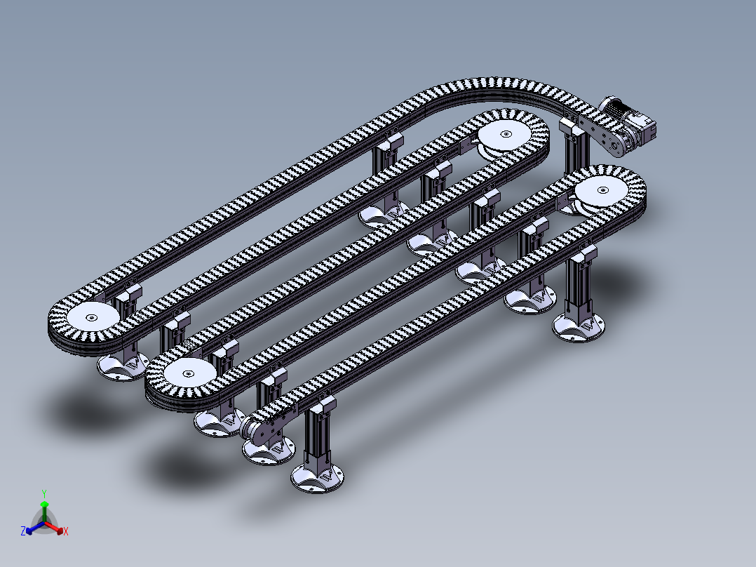 B103-弯道传送带（淘宝店&老工匠设计中心）正等轴测图