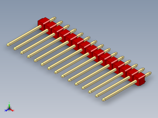 彩色公头100mil（2.54mm）系列-DS1021_red_1x15p_100mil_Type5_rev1.0