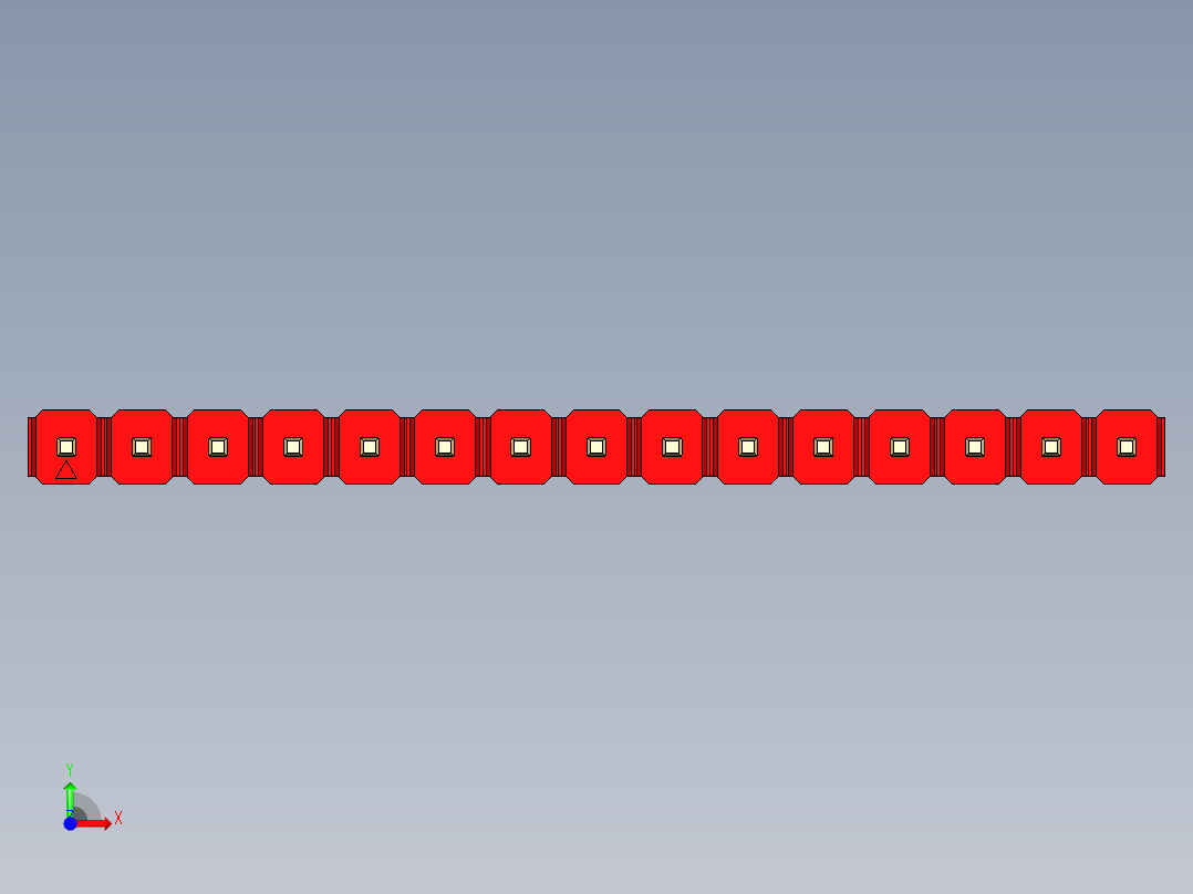 彩色公头100mil（2.54mm）系列-DS1021_red_1x15p_100mil_Type5_rev1.0前视图