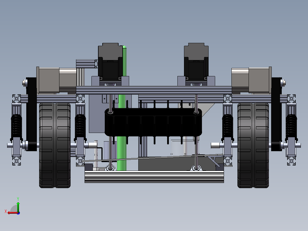 莴笋收割播种一体车后视图