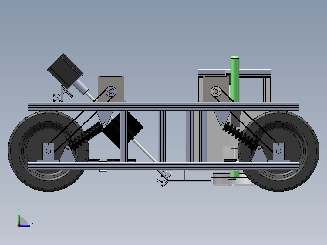 莴笋收割播种一体车左视图