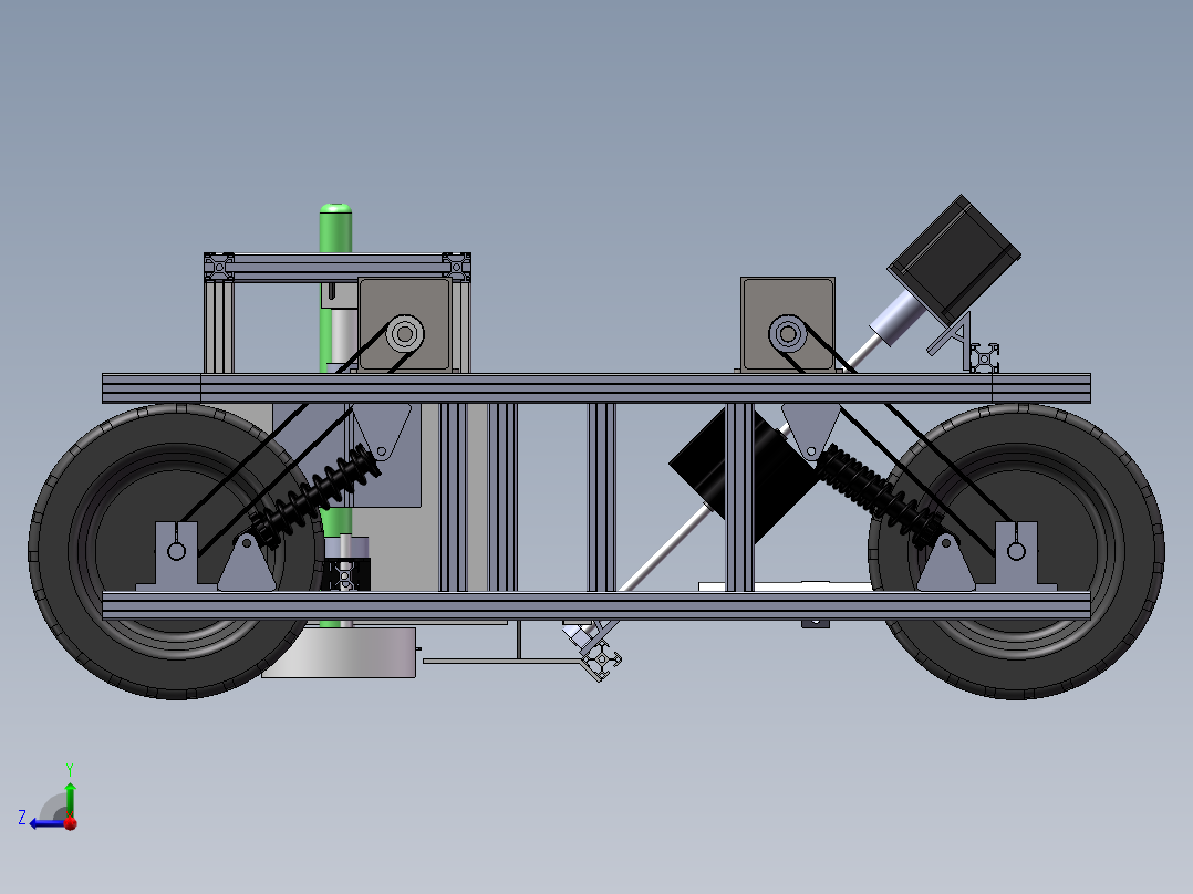 莴笋收割播种一体车右视图