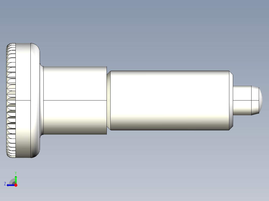 分割定位柱(無卡鎖C)2212-3D多系列多零件图纸模型右视图