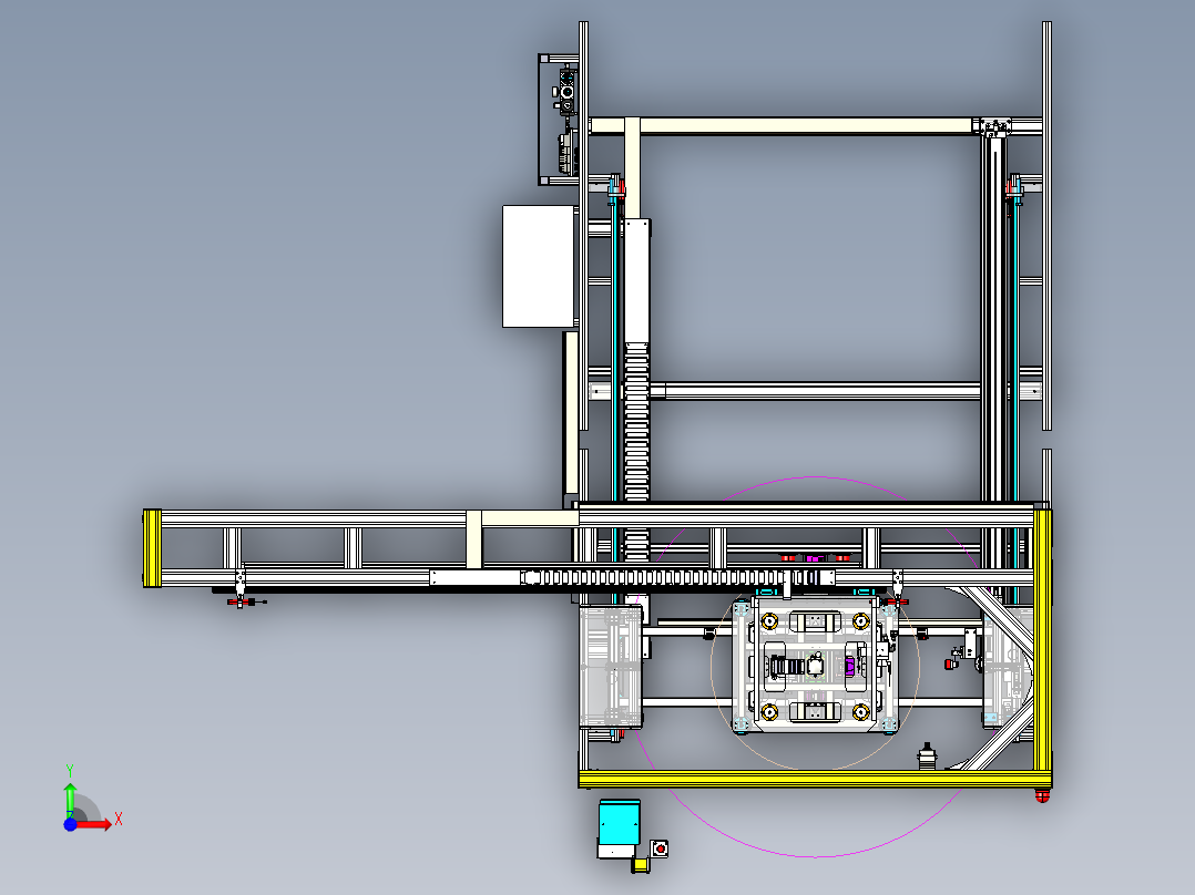 天窗安装调试生产线第14工位前视图