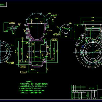 潜水排污泵CAD图纸 机械设计CAD图纸DWG图纸2D图纸