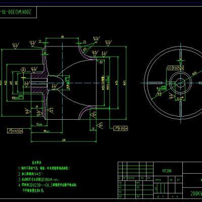 潜水排污泵CAD图纸 机械设计CAD图纸DWG图纸2D图纸缩略图