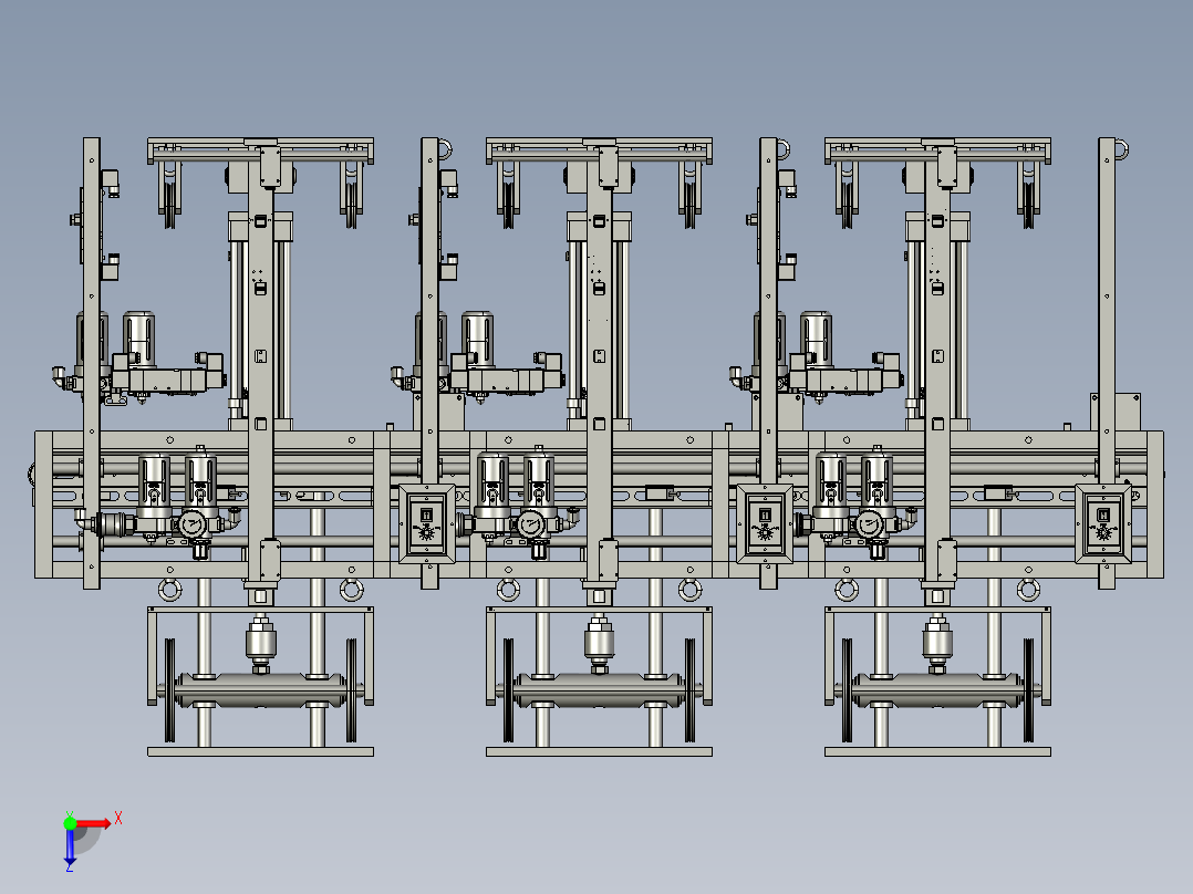 压力循环机俯视图