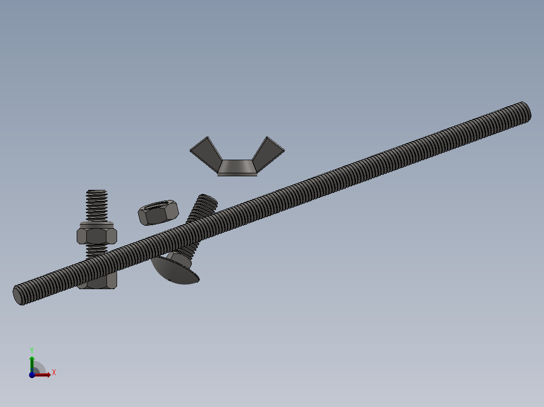 m8-螺栓螺母.4前视图