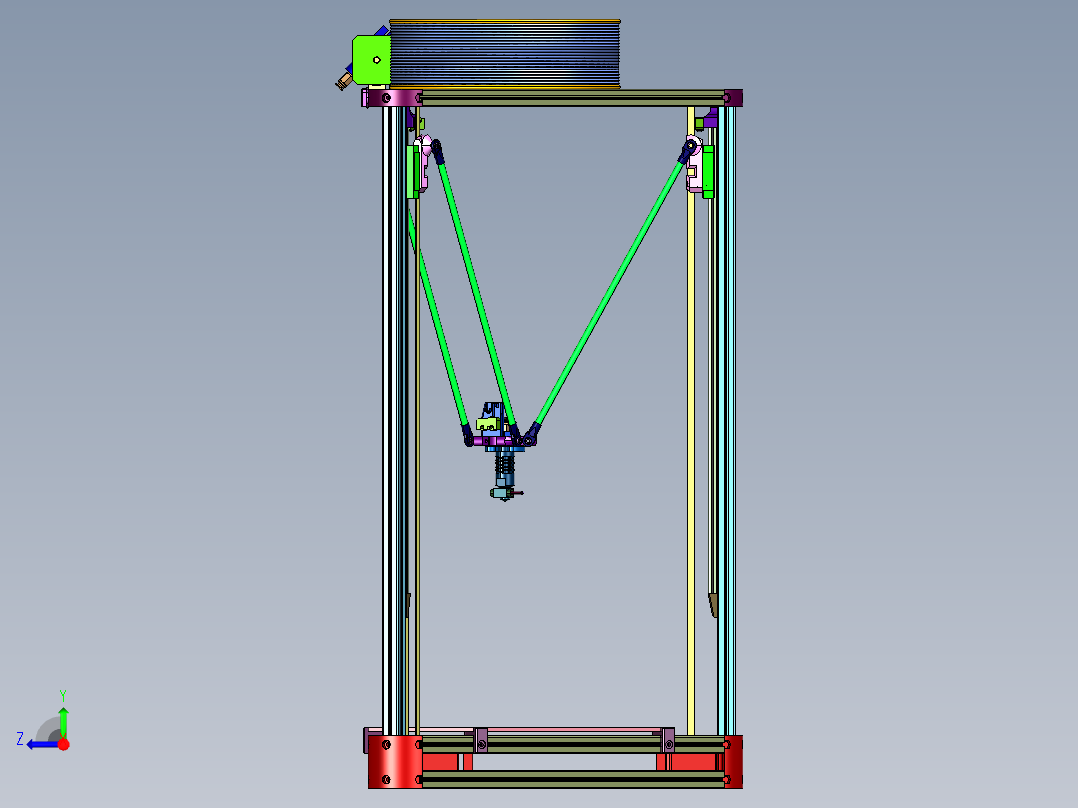 大型FDM定做delta并联臂整机右视图