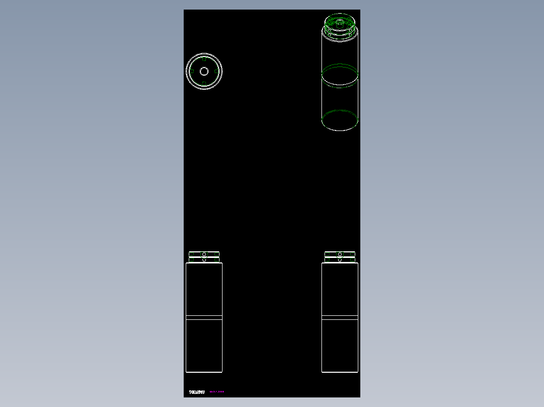 磁性千斤頂5587-2D多系列多零件图纸模型