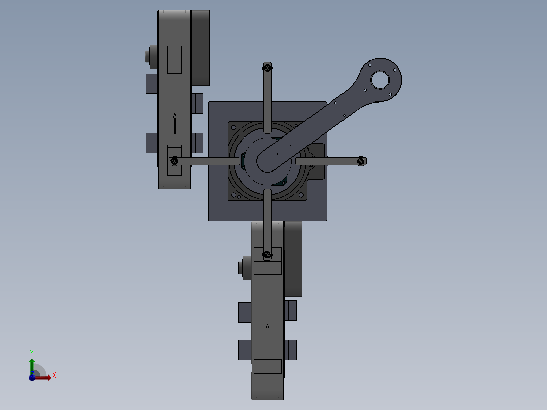 旋转式上料机构前视图