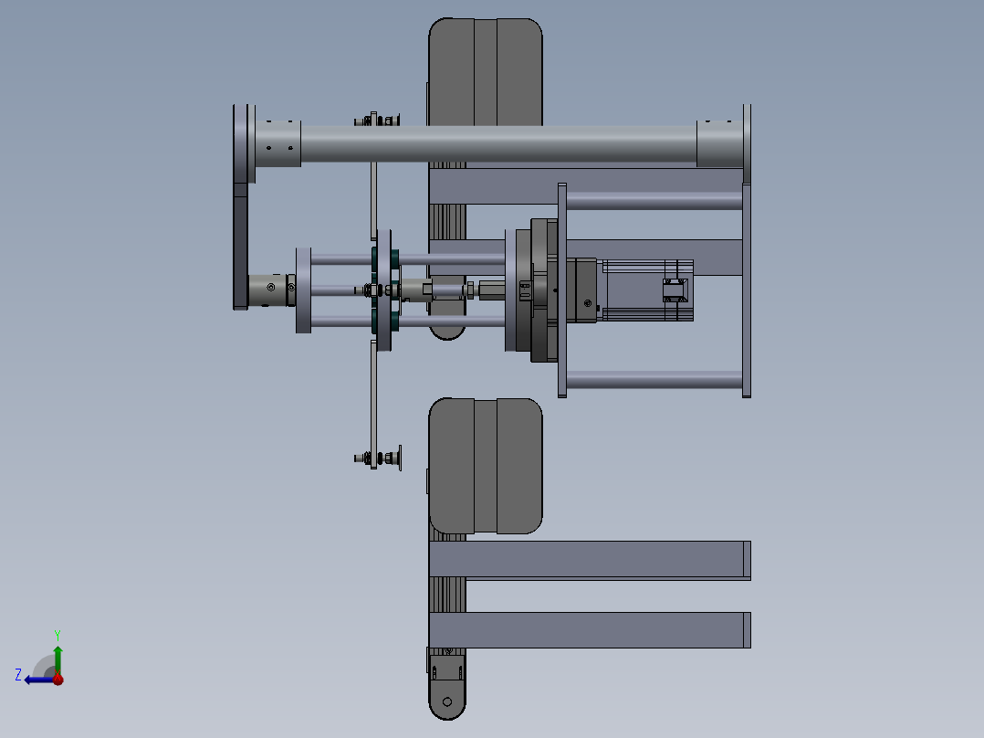 旋转式上料机构右视图