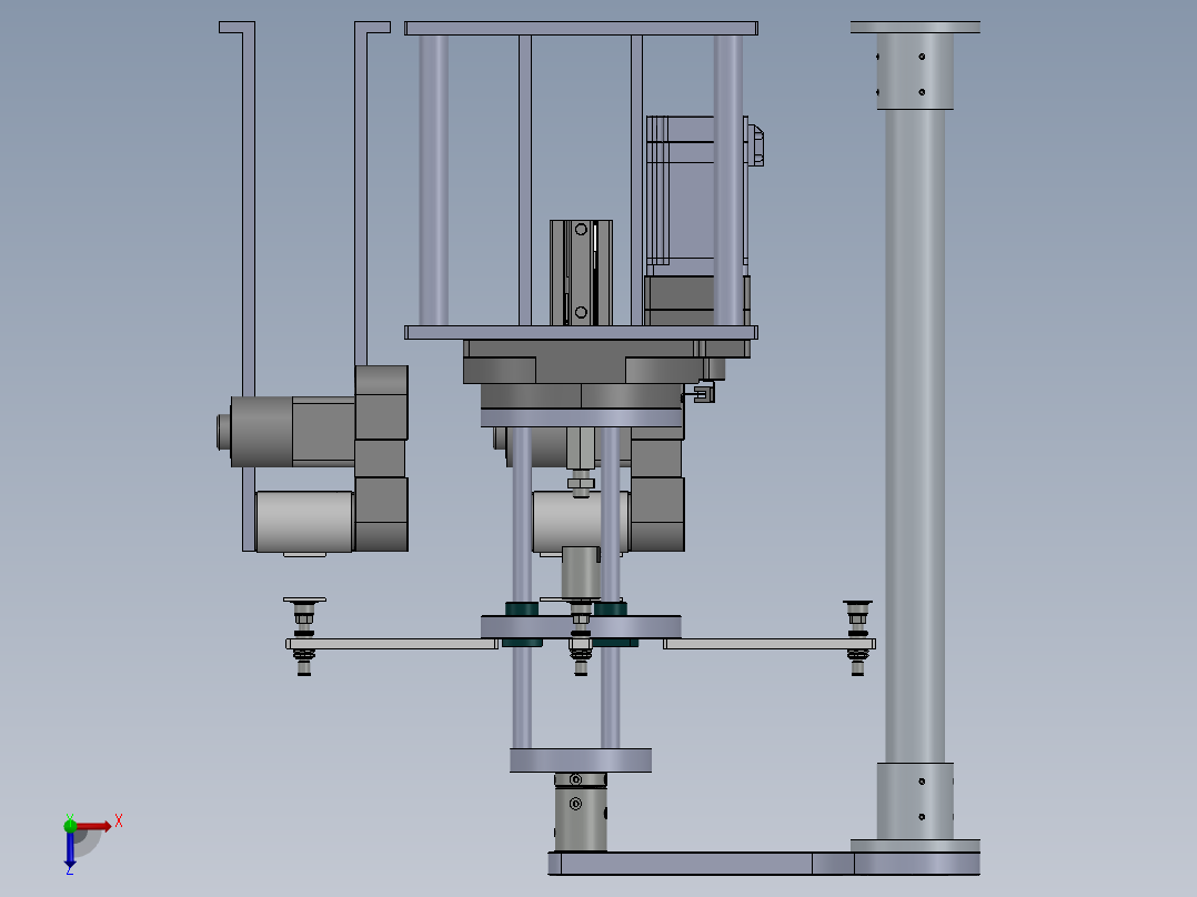 旋转式上料机构俯视图