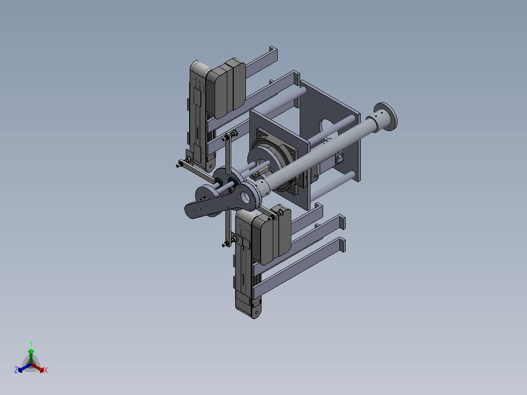 旋转式上料机构正等轴测图