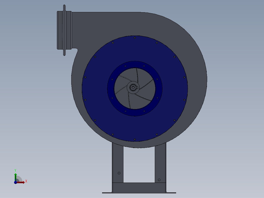 离心风机模型前视图