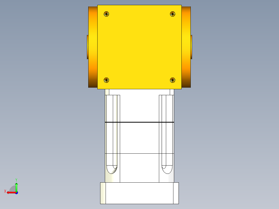 换向器28PW140双孔 PGH115-L2 22-110-145-M8.stp后视图
