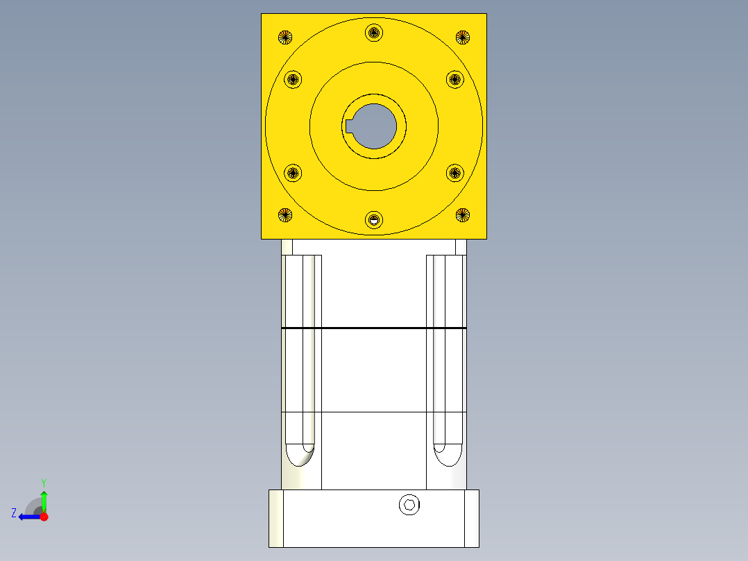 换向器28PW140双孔 PGH115-L2 22-110-145-M8.stp右视图