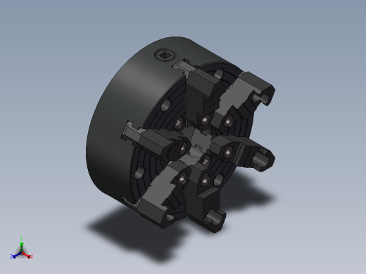 六爪卡盘正等轴测缩略图