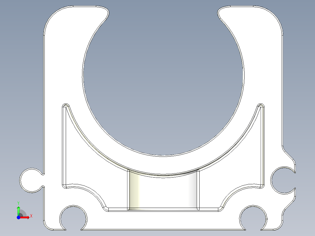 32mm白色PVC管夹前视图
