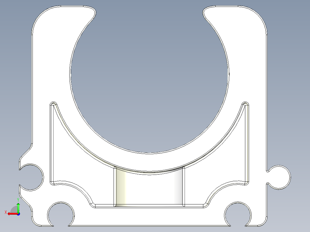 32mm白色PVC管夹后视图