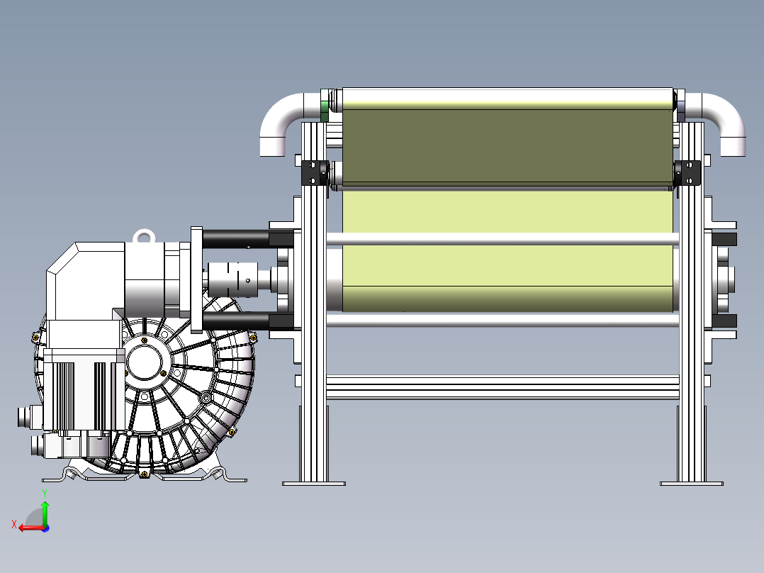 真空输送线后视图