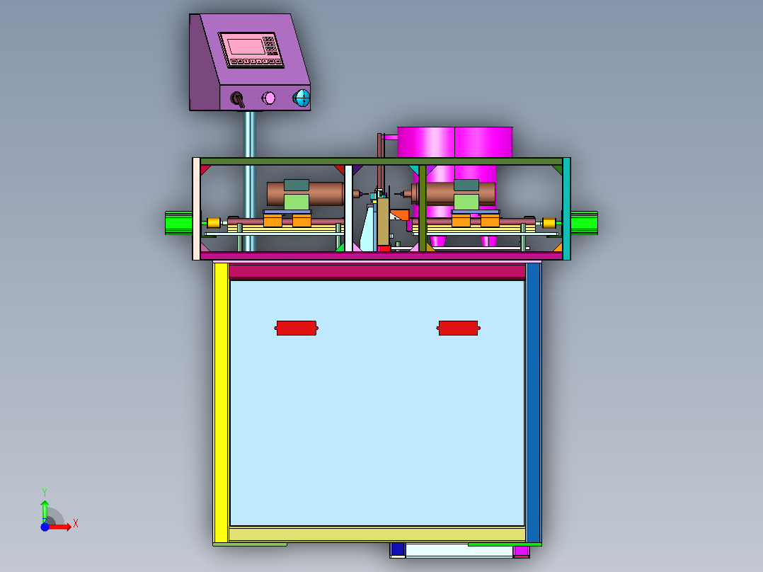 模具顶针深孔钻机前视图
