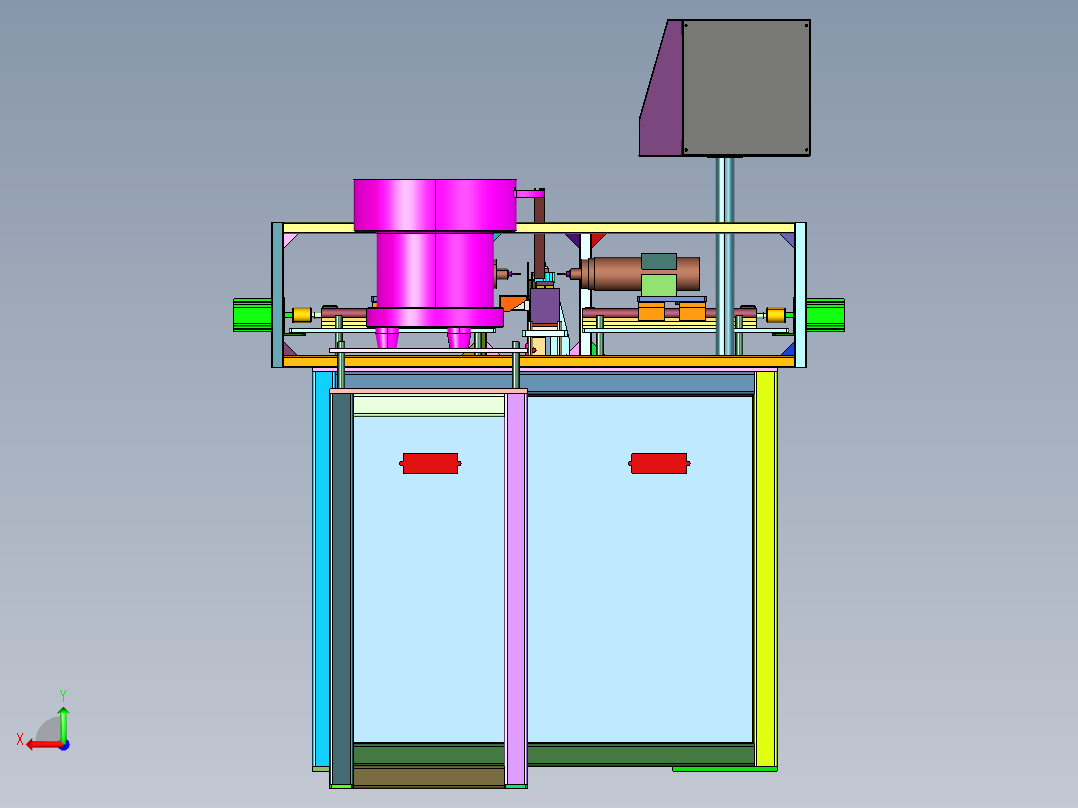 模具顶针深孔钻机后视图