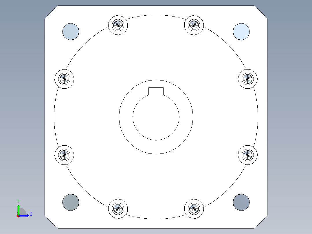 直齿孔PLF120-L2 -LC 24-110-145-M8.stp左视图