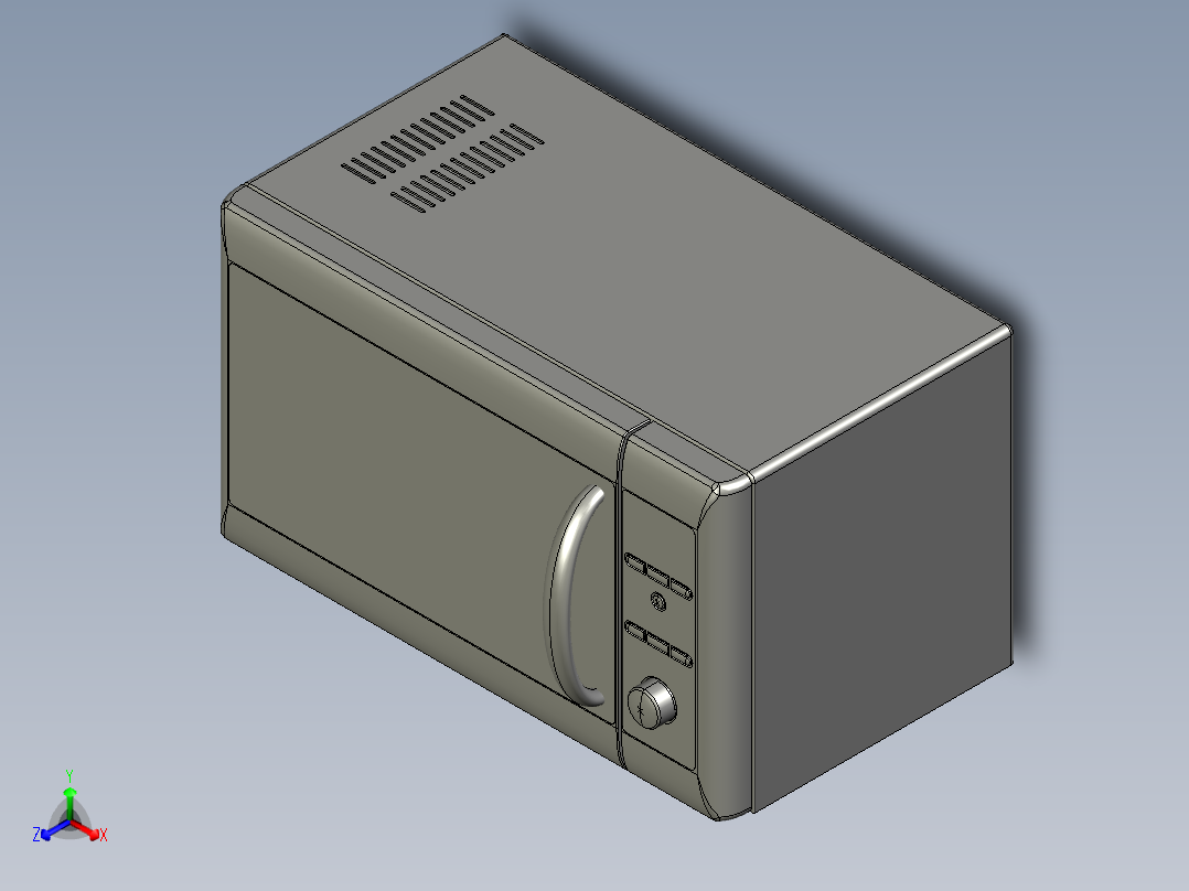 微波炉正等轴测图