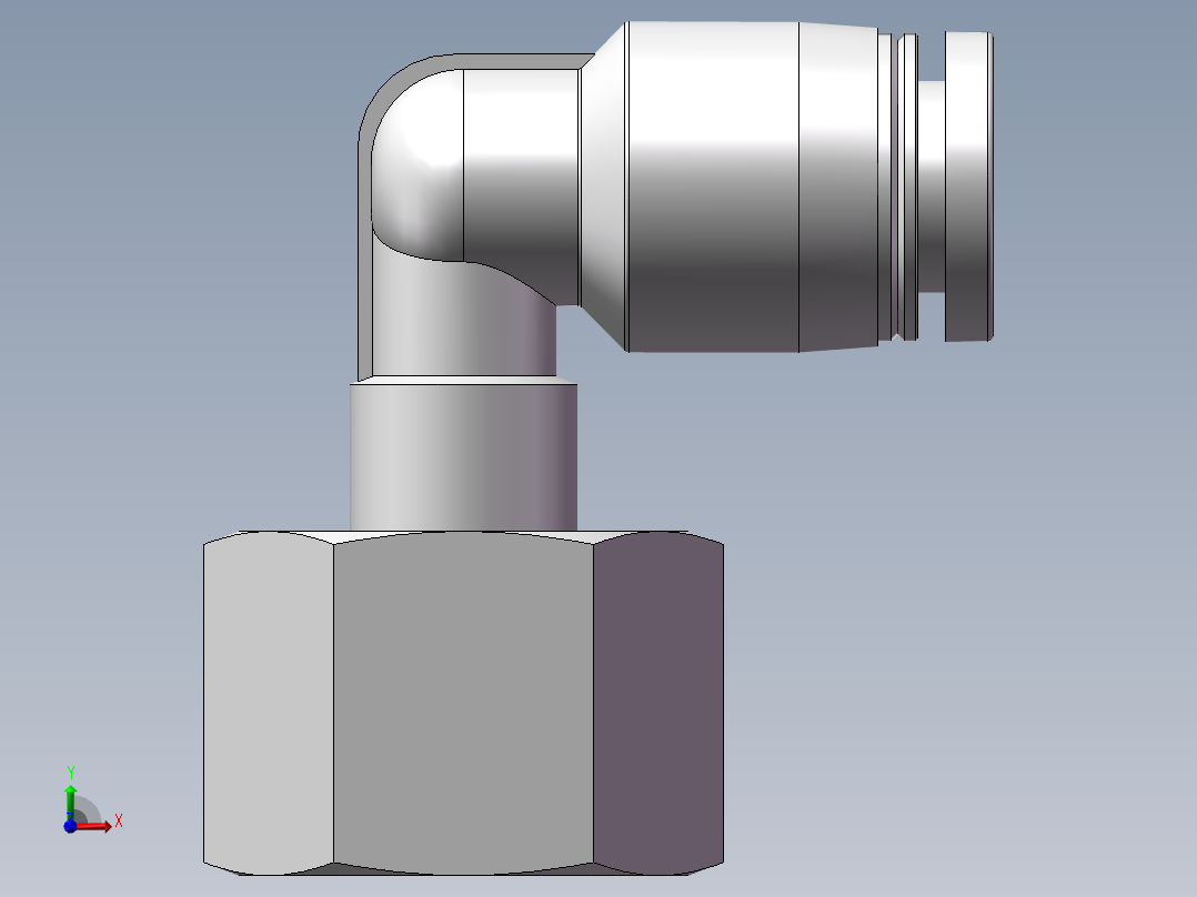 螺纹弯通APLF6-G02（2分6厘内螺纹）前视图