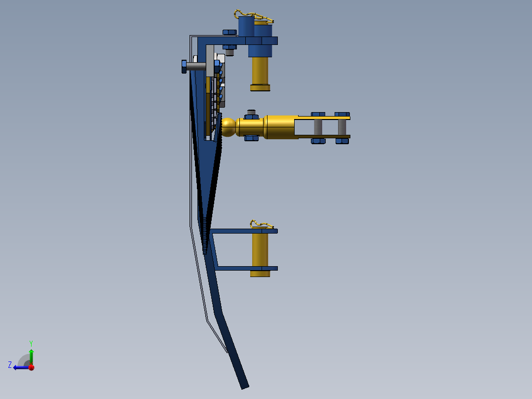 往复切割刀右视图