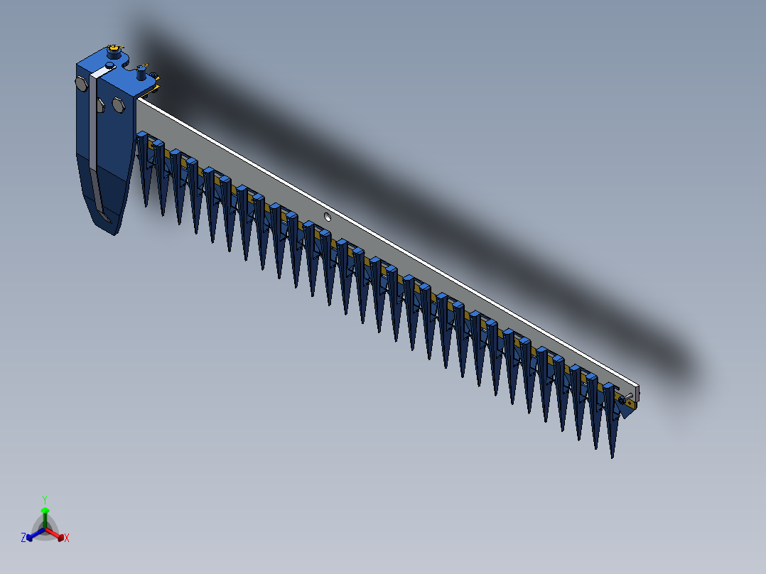 往复切割刀正等轴测图