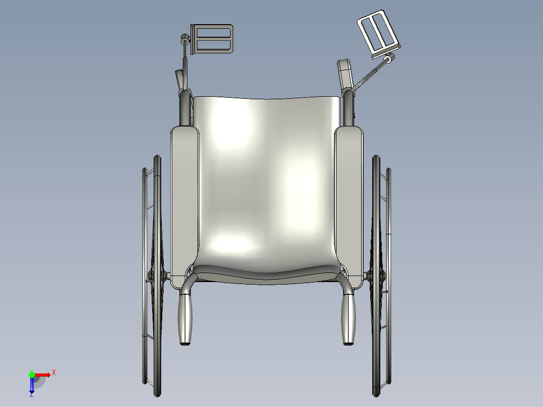 轮椅 3D模俯视图