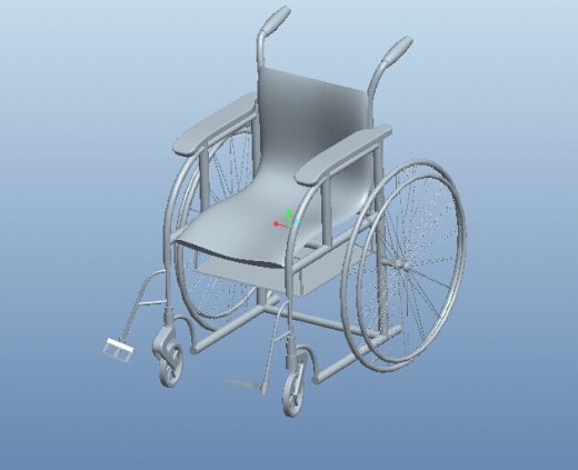 轮椅 3D模缩略图
