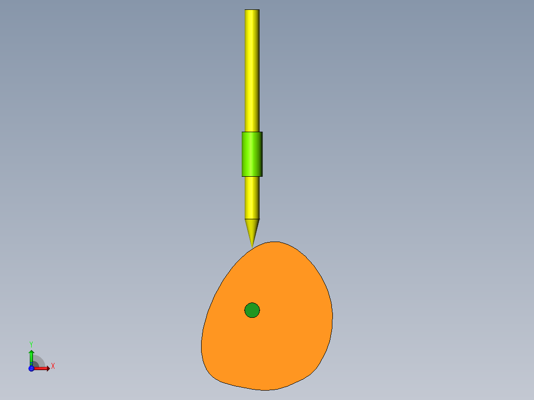 尖顶导杆凸轮机构前视图
