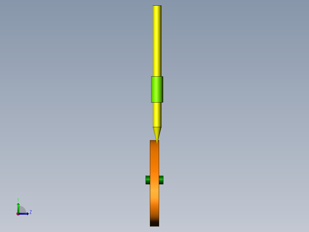 尖顶导杆凸轮机构左视图
