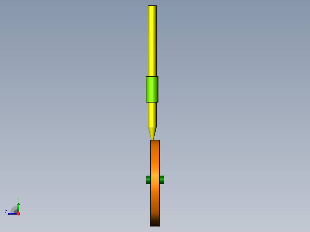 尖顶导杆凸轮机构右视图
