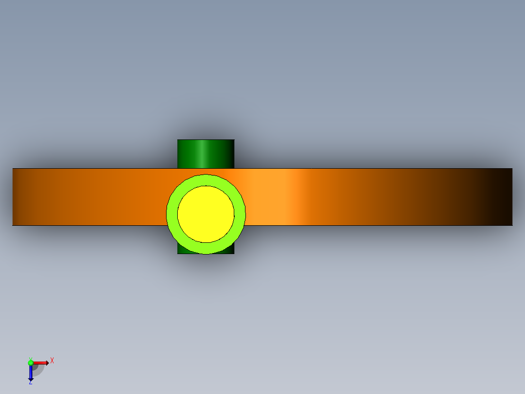 尖顶导杆凸轮机构俯视图