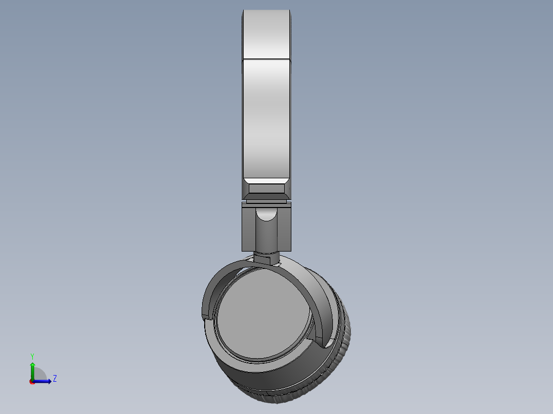 插卡的耳机左视图