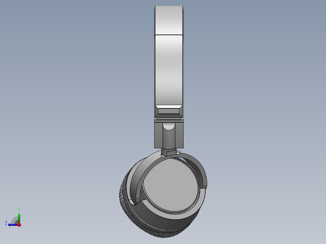 插卡的耳机右视图