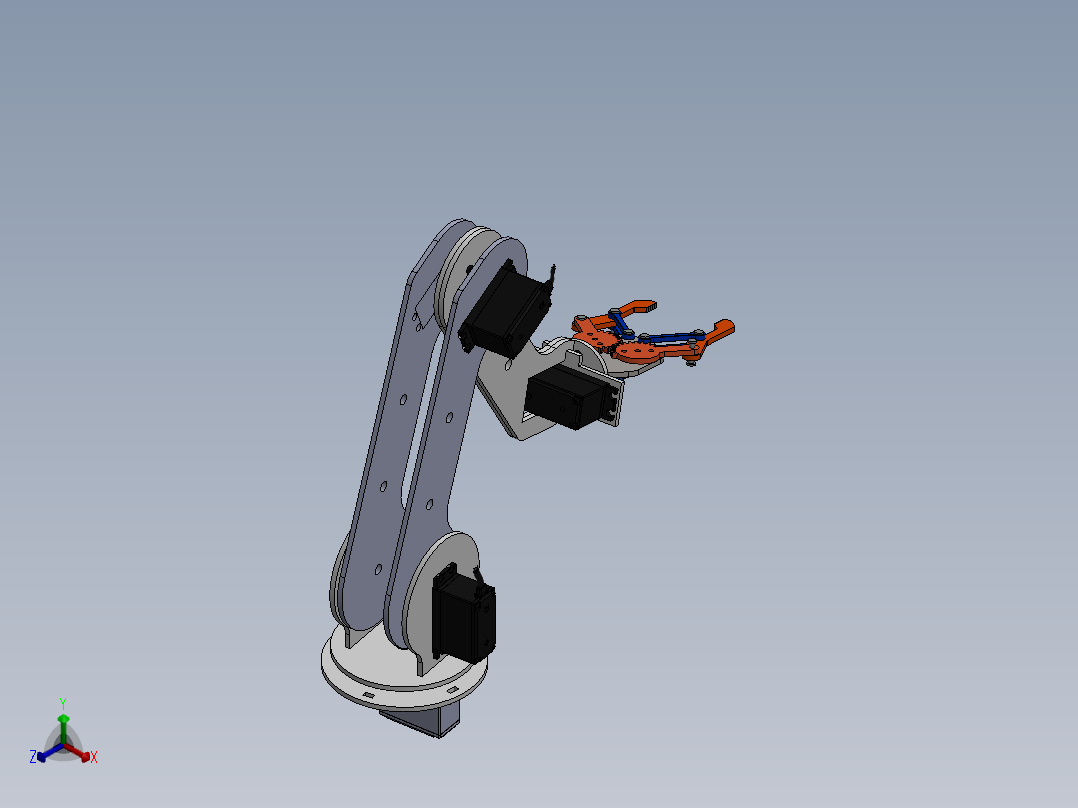 机械臂正等轴测图