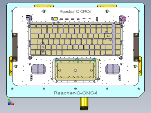 Reacher-C-笔记本CNC工装夹具三维模型CNC4前视缩略图