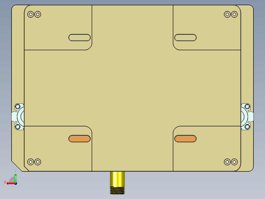 Reacher-C-笔记本CNC工装夹具三维模型CNC4后视图