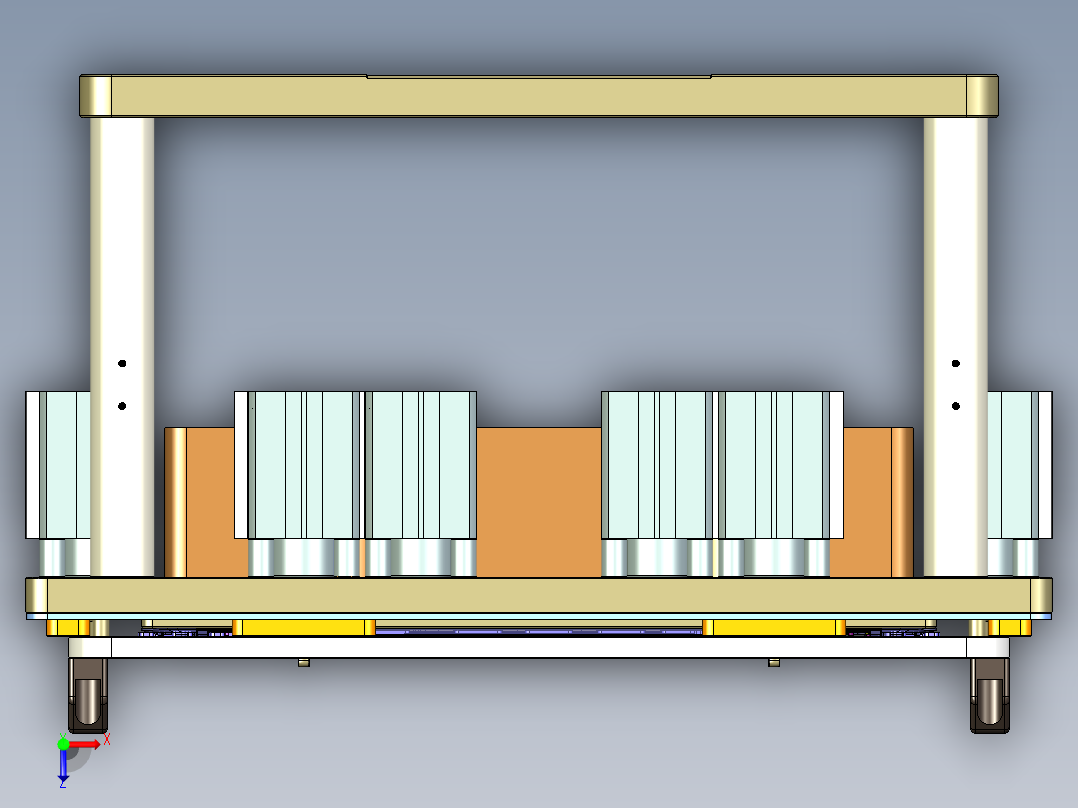 Reacher-C-笔记本CNC工装夹具三维模型CNC4俯视图