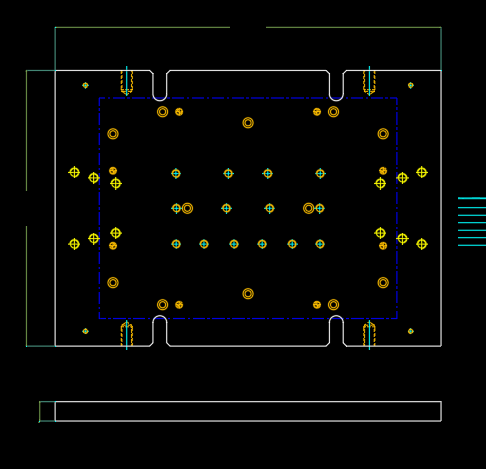 笔记本D壳预冲压弧度冲压模具设计图