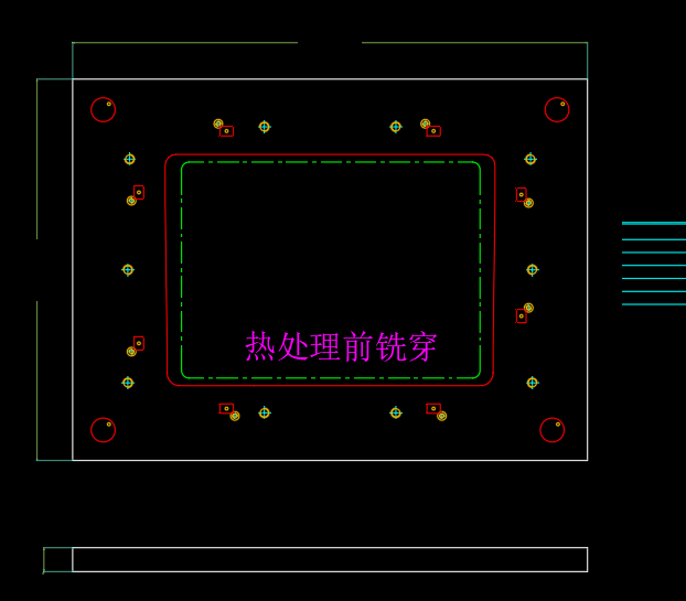 笔记本D壳预冲压弧度冲压模具设计图