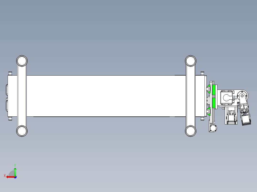 五轴全自动弯管机总图后视图