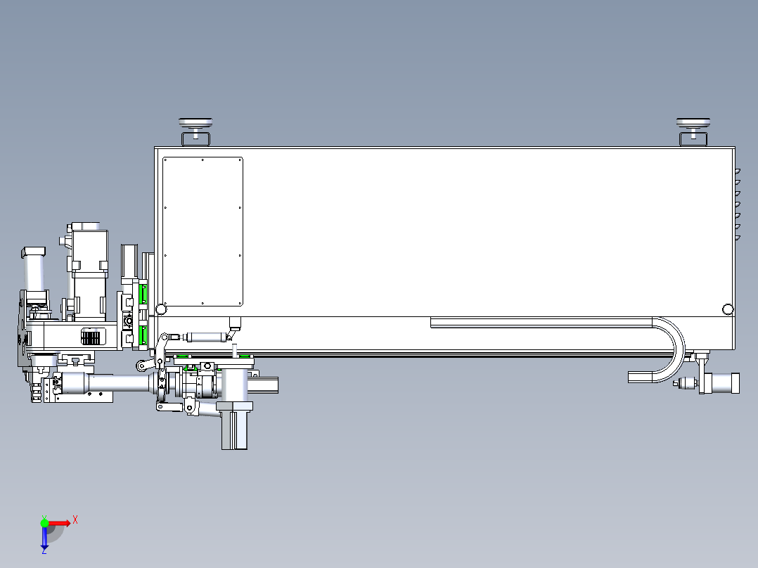 五轴全自动弯管机总图俯视图