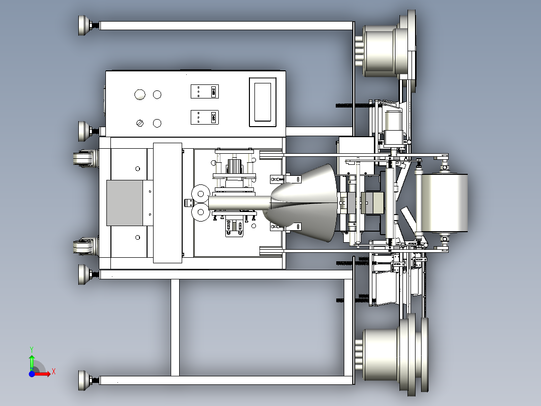 螺丝包装机（8个振动盘送料）前视图
