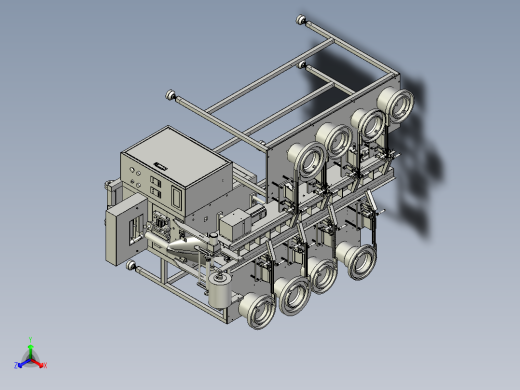 螺丝包装机（8个振动盘送料）正等轴测缩略图